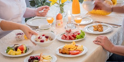 Allergiker-Hotels - Alternativen zu tierischer Milch: Sojamilch - Ostsee - Frühstück - auf Wunsch besorgen wir Produkte, die Sie benötigen - HofHotel Krähenberg