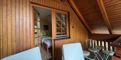 Allergiker-Hotels - Zimmerböden in Allergie-Zimmern: Laminatboden - Terrasse Johann und Maria - Haus Seebach 