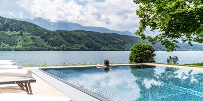 Allergiker-Hotels - Pools: Außenpool beheizt - Millstatt - Infinitypool - Villa Postillion am See