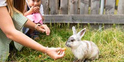Allergiker-Hotels - Kinderbecken: Becken mit Chlor - Streichelzoo mit Hasen, Ziegen, Katzen, Hühnenr & Co - Familienhotel Berger ***superior