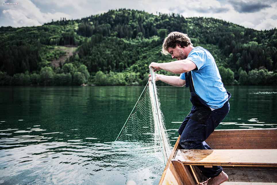 Allergiker-Hotels - Whirlpool - Netzfischen auf dem Millstätter See - Familienhotel Post