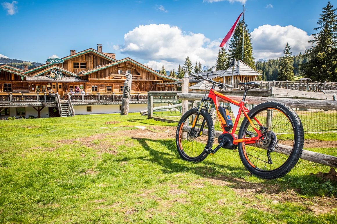 Hotel-fuer-Allergiker: Außenansicht Restaurant Sommer  - Tirler Dolomites Living Hotel