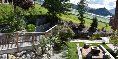 Allergiker-Hotels - rauchfreies Hotel - Zen Garten mit Fischteich, Kräuter Garten und Blumen  - Gesund und Vital Landhotel Anna