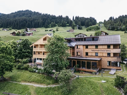 Allergiker-Hotels - Sauna - Stammhaus mit neuer Außenfassade - Das Naturhotel Chesa Valisa****s
